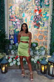 I loved this two piece. Ordered a small in the skirt and medium in the top (they were out of a small) and even though I'm only a B cup you couldn't tell at all that it was a medium! The quality is SO good and I'm so glad I got this. :) - Cassidy A.