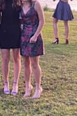 Loved this dress, wore it for my homecoming. I was unsure on what dress size to get and the website recommended a Small but I ordered both a small and Xs and am glad I did. Quality of fabric isn't great on any of Lulus dresses but this one was fine. - Rylee J.