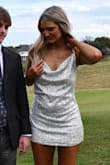 This dress was so pretty and good for its price, it was a little short but I am really tall so that's understandable. I found that it was also tighter in the right places like the waist too. The straps were so pretty and it was perfect for my homecoming - Savannah S.