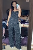 Ordered a medium and fits almost perfectly!  Loose enough in the legs to give a little on size and the top fit super good except that I am fairly small chested so I don't fill that out well but you can't really tell.  Super cute and great quality! - Taylor H.