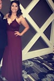 The dress was better than expected! It was absolutely stunning and I received so many compliments! The color was perfect for the fall wedding and it was extremely comfortable! - Hannah B.