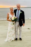 I ordered a small, but had to send it back for a medium. I had no room to spare, but medium worked for my typical size 6-8 body. I'm 61 and remarried after being widowed 10 years ago. We had a private wedding in Seabrook Island and this was the perfect dress for our perfect day. Even though it wouldn't stop raining, we got our sunset. - MARY K.