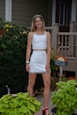 This dress was super cute and fun for my homecoming dance! The bottom skirt was a little loose around the waist, so I had to pin it, and just a smidge short, but other than that the dress fit perfectly! I loved the straps in the back, and the dress was super comfortable. - Julie Q.