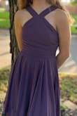 This was my daughter's first homecoming dress- beautiful, fit and flare - she loved it! She's 5'6" 110 lbs we ordered a small and it was perfect. - Kimberly R.