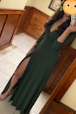 I loved this dress! The Material was an ideal weight. The leg was exposed just enough when necessary. - Aaren L.