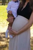 This skirt showed off my 30 weeks prego belly so well I loved it - Nastya L.
