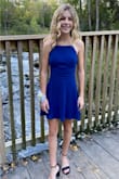 My daughter is very petite so even with the XS we had it shortened just a wee bit and taken in in the back. But this dress was absolutely gorgeous on her, truly tastefully beautiful! She also mentioned it was very comfortable! - Christa S.
