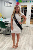 Wore this beautiful number on my bachelorette weekend and would wear it again in a heartbeat! The fit was snug but JUST RIGHT. I will say the down fall was it took four girls before the dress could get fully zipped. The zipper is on the cheaper side & gets caught in the fabric and beading. That wouldn't shy me away from buying it though. I received many compliments! - Ashley S.