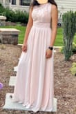 It's a beautiful dress.. actually looks better than picture. I bought it for 16 yr old daughter for home coming. She got tons  of compliment for this dress. Size was good but dress was little long. Wouldn't change the size though. - Vikas K.
