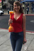 Wore this in Vegas and it was really low cut... hard to find a bra that works well with it. But it was super cute and I loved it. - Kimberly A.