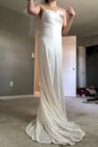 Loved this dress!! I have a larger chest so I was worried that the Cowl neck wouldn't look very good. I added some sticky boobs to help give some lift and they looked great! With the strings in the back it's really adjustable to your body and how you want it to fit. - Tori M.