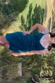 The moment I put this dress on I knew it was the one. The way it fits (it's stretchy and soft) and the way it shimmers in the sun are beautiful. The slit up the middle gets a little short at times but it is a good length in the back. Wore it to homecoming. - Julia K.