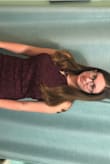 I ordered the small and a medium. The medium arrived first and fit fine. My granddaughters home coming dance was 10/09. She looked very striking in the burgundy dress. I would order from u again and recommend you site to friends. Returns were easy also. Thanks for handling such quality merchandise - Sharon T.