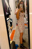 Very cute!  Trying to get that 90s vibe.  Should have ordered a xs.  A little low and puffy sleeves very puffy. - Carolyn C.