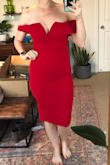 This dress is fun and flirty and hugs all the right places! Would be perfect for a date night out. I'm not used to body con dresses and I felt very sexy in this dress. - Chelsey B.