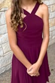 This dress is absolutely beautiful! My daughter wore to homecoming and it was gorgeous. The flowing fabric on the bottom drapes so nicely. The top was modest, but so lovely. She looked amazing!!! - Jennifer A.