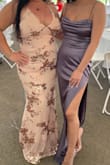 Perfect color of blush and the sequins made the dress pop that much more! Though long for me, paired it with some high heels and it wasn't a problem. Highly recommend! - Pornvilai K.