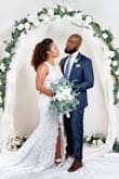 I fell in love with a lace dress and similar design, however it cost over $2000. When I came across this style on the Lulu's website I fell in love, and the reviews are all testimony to how flattering this dress is.
I had a simple ceremony in our home that we broadcasted to my family in South Africa and many people commented on how lovely the dress is. - Roxanne C.