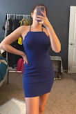 Great fit, not too tight or loose. Doesn't need bra either, material thick enough to feel secure. - Elizabeth M.