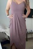 I ordered this to wear for my cousin's wedding and it'll be perfect! I have a bigger bust for my frame so sizing is always a little hard, but this dress is super flattering. I'm glad I went with the medium when deciding between the medium and small. If you're stuck between sizes def go up! - Ellie M.