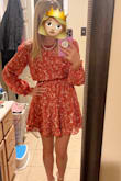 I ordered this dress in a small & medium and went with the Small. - Becky T.