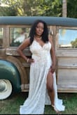Due to work and relocating I planned my entire wedding online. I purchased 4 wedding dresses. I tried this on last and immediately fell in love. You will not be disappointed. I received so many compliments. It looks very elegant and made me feel as though I was a princess walking on cloud nine with my prince. Best decision ever!! - Freda D.