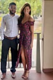 Loved this dress especially for the price! Got many complements. I did need to alter it slightly and wished I had them put a small stitch in the slit as with some wind it definitely was a bit high and annoying to keep closing, but nothing a small alteration can't fix. - Kelly J.