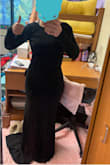 I got this dress for symphony performances and it did not disappoint. It's good quality- stretchy without being thin, unsupportive, or unflattering. It's unrestrictive and beautiful and has a cute little train! The fit was wonderful, However I'm 5'4" and I wore 5 inch heels and it was still extremely long on me. Like 5 inches too long so I had to pick it up to walk. I got it to be seated for performing though so it wasn't a huge issue. - Lauren K.