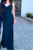 I ordered this dress for a wedding with less than a week to go and it worked out perfectly. The adjustable straps made it easy to avoid alterations (5' 5" with 3 inch heels left it ever so slightly too long, but walkable). I wish the adjustable straps moved back instead of towards the chest, but hair down easily covered them. I'll probably alter before wearing it again but loved the comfortable fit! - Sarah H.