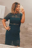 I felt very sexy in this dress but it was much tighter and shorter than expected. I wear size 8 jeans but had to get large and it was still very snug. - Tia C.
