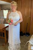 Very happy with my order, bought it for our 25th wedding anniversary vow renewals, my husband hasn't seen it yet, I can't wait!! - Kimberly M.