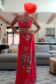 This is a beautiful look! I'm a bit larger on top (34D) than the bottom, so I would've liked the option to mix and match sizes BUT I made the medium top work enough to match the fit if the skirt. Anyhow, feel great walking around in this and tons of compliments. A great buy! - Julie W.