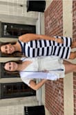 Loved this romper for my graduation! It was an all around fun outfit with the ruffles on the front and opening in the back. I also found it very flattering as you tie the waist yourself. Extremely confusing to put on at first, but if you look for the tag and open up the whole thing that should help! - Alexa H.