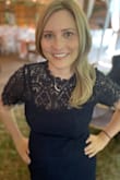 This dress is elegant and comfortable material. It runs a bit snug, but I'm not sure I would have sized up. I do recommend. - Allison M.