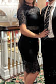 I bought this for a wedding and absolutely loved it. Also perfect black dress to have on hand. Material is a little stretchy which is nice too - Linda S.