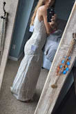 I loved the top 2/3 of the dress, but where the skirt starts did not lay well on my thighs and was not flattering, might be because I have thick thighs or maybe I needed to size up? Definitely makes the booty pop though.
The lace is pretty and the top fit well. - Katie R.