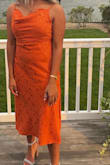 So cute, fit like a glove and the perfect color. Slit is not too high for someone who is 5'0. - Nahian B.