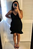 Very satisfied with this purchase! Originally I ordered a M as this is the size I am, however it was snug and so I exchanged it for a L and it was much more comfortable. Really flattering around the hips, perfect for a dinner party or wedding! 10/10 would recommend! - Gladys P.