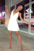 Perfect little thing.
So cute and flattering. 
The cut.
The style.
Thick fabric holding the form. - Anna B.