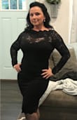 Very comfortable dress, classy, and slimming.  The front of the neck was a little baggy on me but otherwise perfect. - MaryEllen T.