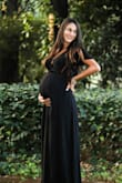 Love this dress! Bought it for maternity pictures so I'm not positive about my measurements. But I know that I will be able to wear this again after pregnancy since it is a wrap dress, which is a huge plus. But the dress! - Rebecca K.