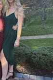 Color was perfect, fit nicely in the chest/waist, and was super easy/comfortable to wear and dance in. Great dress overall. I do have slightly larger hips/thighs/butt area (pear shaped), and it did pull just slightly in the back around my butt/hips, but it was not that noticeable. - Catie W.