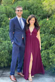 I bought this dress for a friend's wedding last weekend, and I loved everything about it! Perfect fit and beautiful color. I'm not the tallest gal out there, but a pair of chunky heels made the length no problem! - Jen W.