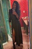 Love the green color! Sexy & classy maxi fall dress! - Maria I.