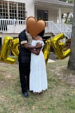 I wore this for my engagement party. I added a belt to cinch in the waist a bit more. Love the flow of it, the length, the texture of the fabric, and the subtle sexiness of off the shoulder. - Erika W.