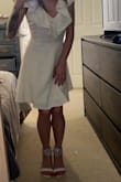 These are so fun and perfectly glam but still classy. I'm so excited to wear these with my gown and to have them for fun occasions afterwards. Ps the pic is not my wedding dress but is my rehearsal dress, also from Lulus. - Sallie B.