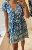 This dress is perfect! So cute and runs true to size. The pattern is adorable as well. - Emily N.