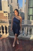 I love this dress! It's super comfortable, not too form fitting (classy!), but not too loose either! It shows off the perfect amount of skin but with enough fabric to look elegant while still looking sexy. The silk also photographs beautifully. I got so many compliments on it! - Korina C.