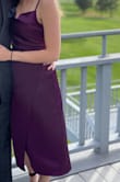 I wore this to my friends October wedding! It was beautiful out but still in New England so I did need to wear a shawl for a bit outside. I loved how this fit and how it felt! It is silky, so it wrinkled a bit. I tried to steam it, but I ended up needing to iron it. I think I may try and wear it again for another event! I loved it! - Danielle H.