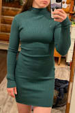 For sizing reference, I'll start out by saying I have a small chest but larger rib cage, a small waist but big hips and butt. I have a fairly athletic build. I really wanted to love this dress. I bought it to attend a wedding. However, the lines on the front looked so weird on me. I have a flat stomach but it made me look like I had a belly. It had a lot of loose fabric in the stomach area. It was also a little long for my taste. I wanted it to be a mini dress but it was closer to knee length on me. The fabric is not forgiving. If you're going to wear tights, I would strongly recommend high rise control top otherwise you're going to see the waistband. The color is great and the fabric is nice, but the weirdness of the lines made me way too self conscious to I returned. - Candice N.